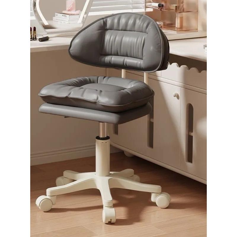 

Liftable Rotating Beauty Stool with Backrest - Simplistic Design for Makeup and Nail Art