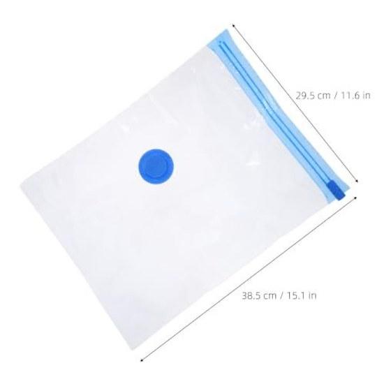 No-brand item 10 travel vacuum compression bags ideal storing clothes bulky items. Made thick multi-layer plastic material transparent reusable pack