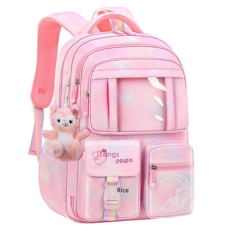 Trendy Ultra-Lightweight Backpack for Girls—Spine-Protecting, Load-Reducing, Large-Capacity for Grades 1-6