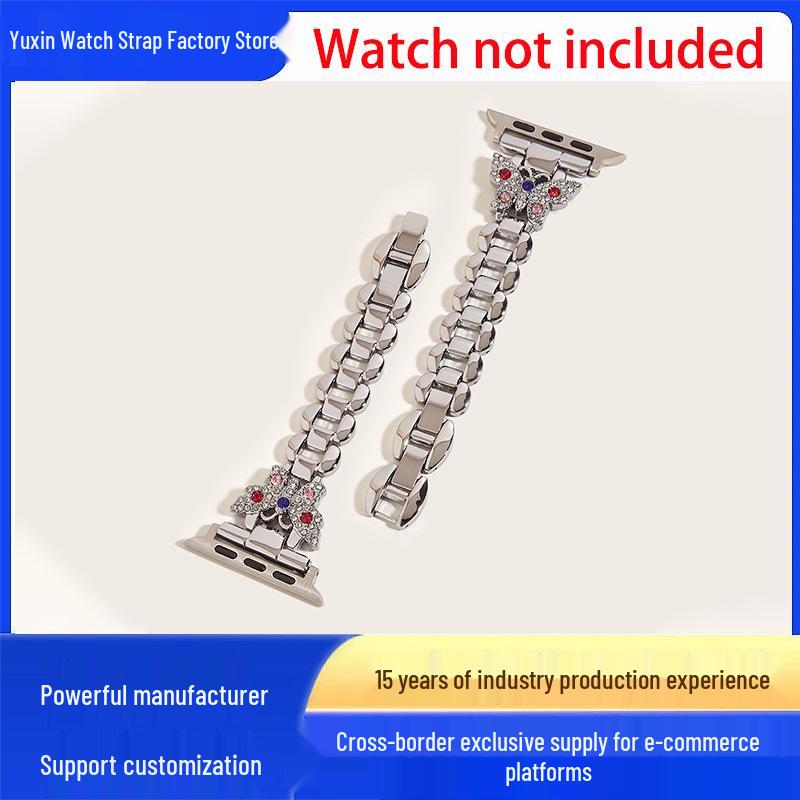 

Diamond Butterfly Watch Strap for Apple, Samsung, Huawei - Compatible with S10, S11 iWatch 38/40/41/42mm розового золота