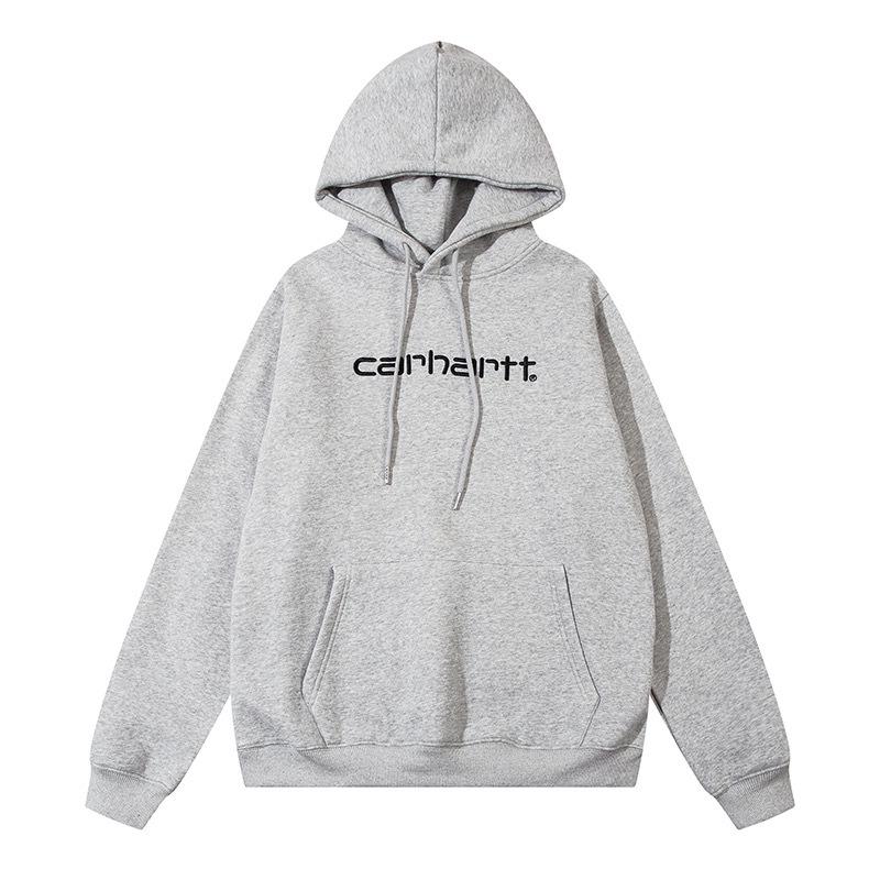Men s Embroidered Letter Hoodie - Casual Loose Fit with Velvet Lining XL светло-серый
