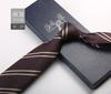 Tie Men'S Formal Wear British Retro Brown Striped 8Cm Hand Style Student Work Professional Wear