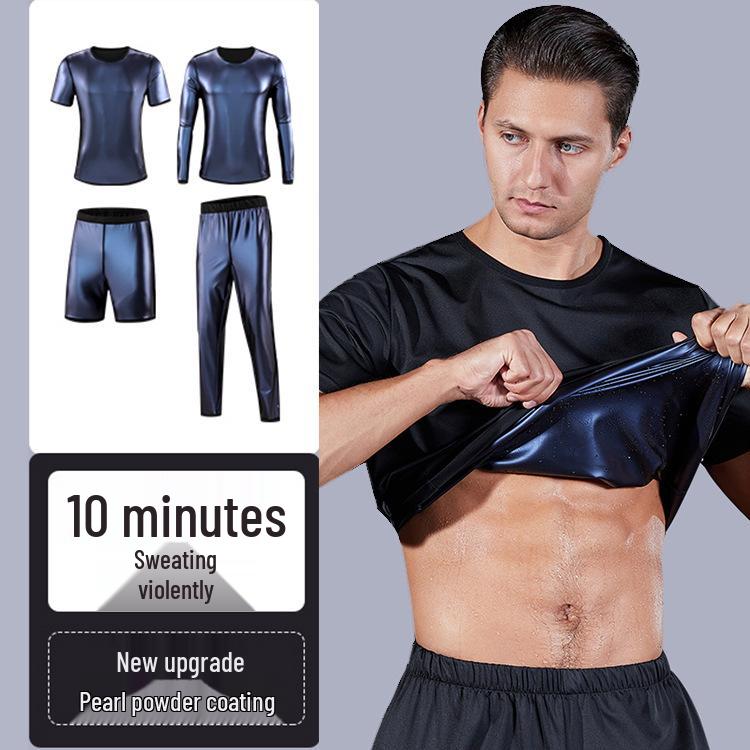 Men's Fitness Sweat Suit - Fat Burning Gym & Running Set
