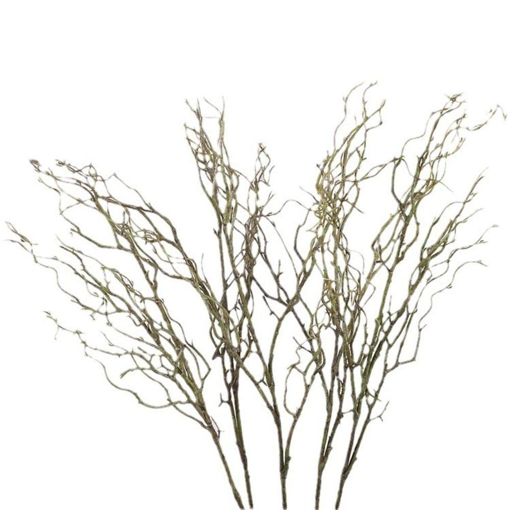 120 cm Längd Konstgjord Pilgren 4 Grenar Realistisk Design Konstgjorda Grenar Lockig Form Mjuk Textur Simulering Blomma