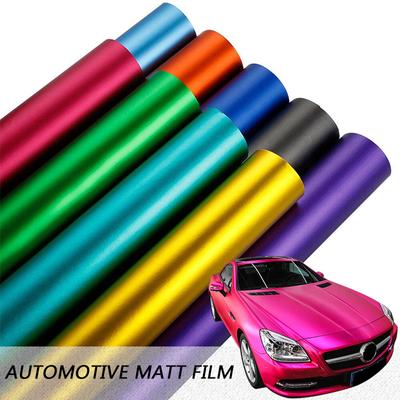Textura Metálica Sólida Vinilo para Coche Mate Pegatina Completa para Modificación de Coche Película que Cambia de Color para Motocicleta Calcomanía de Estilo DIY