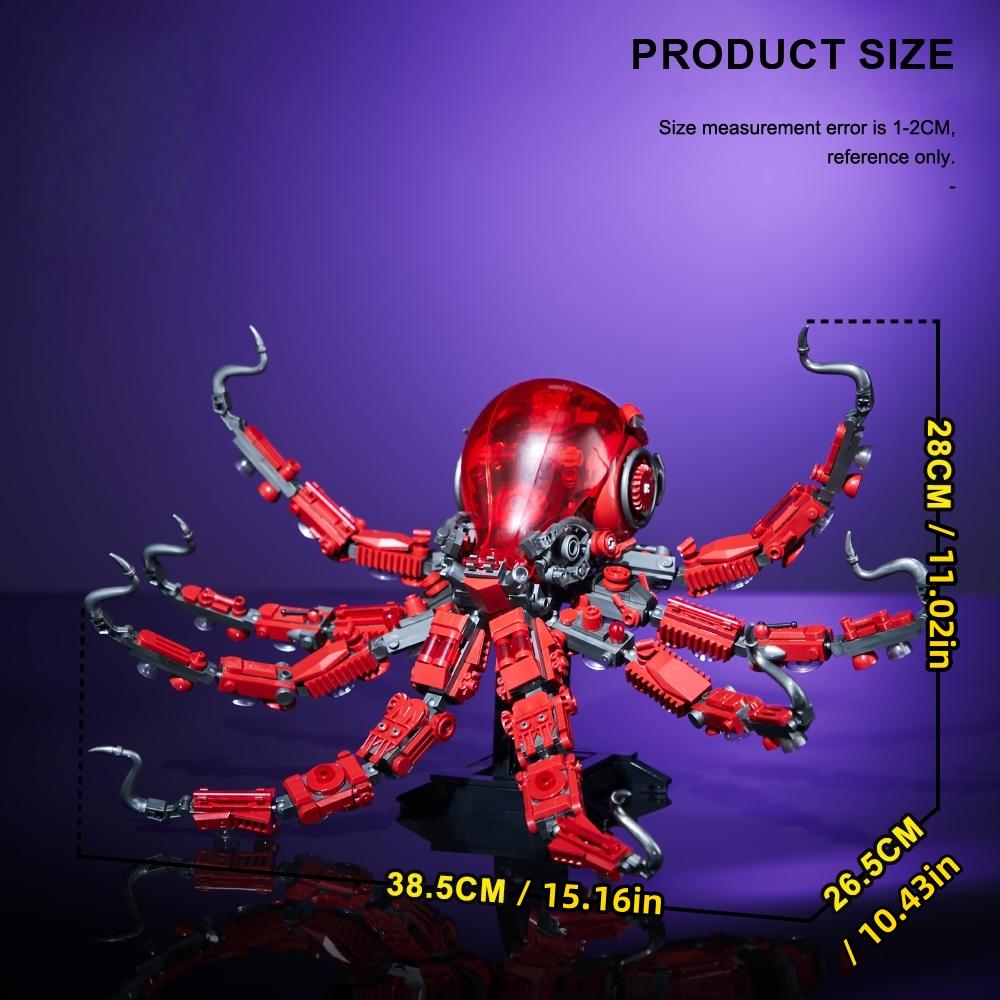 Mechanischer Oktopus Bausteine Konstruktionsset Kreative DIY Tischdekorationen für Kinder Geburtstag Weihnachtsgeschenke