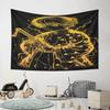 Samurai Warrior with Lightning Effects Pattern Wall Hanging Tapestry Decorative Tapestry Home Decor for Bedroom and Living Room