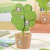 Leaf Shape Potted Plant Shape Calendar Paper Standing Desk Calendar  Desktop Decoration