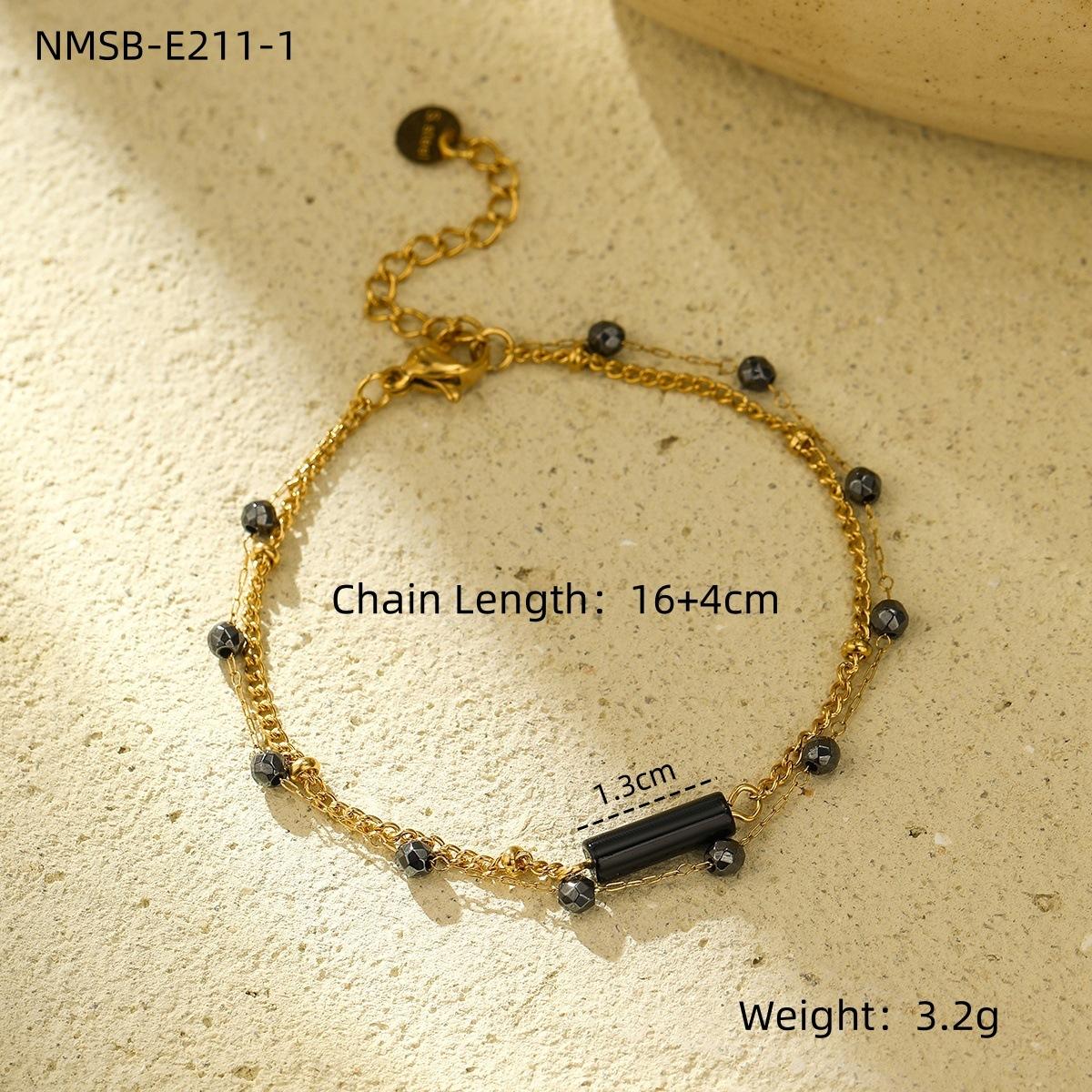 

European and American Fashion INS 18K Stainless Steel Sunflower Chain Splicing Shell Beads Heart Pendant Niche Bracelet for Women 18K