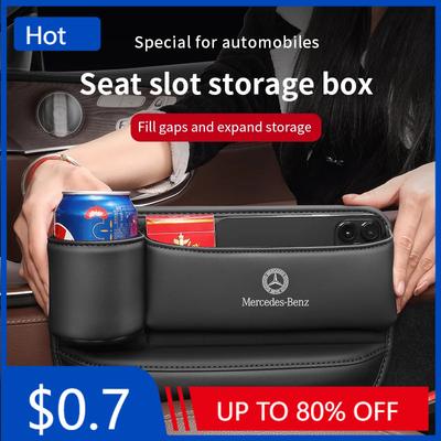 Car Sticker Car Seat Gap Storage Box Seat Multifunction Gap Cup Holder For Mercedes-Benz A C E S V Class AMG Sprinter GLC ML SLK