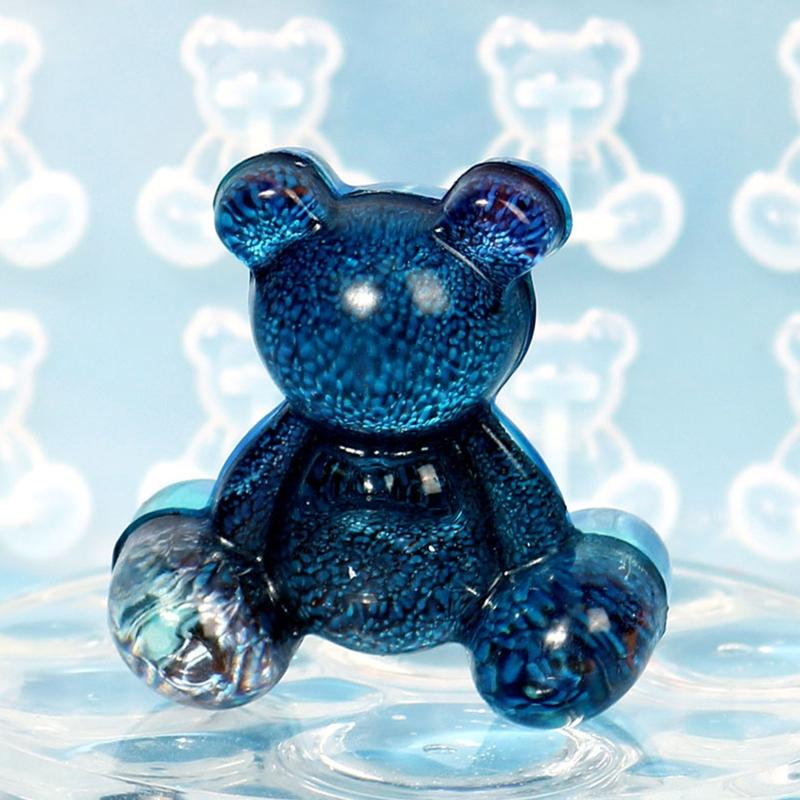 Bear Earring Silicone Mold Brooch Hair Pin Decorative Casting Mold Headwear Clip Mold DIY Craft Jewelry Making Supplies