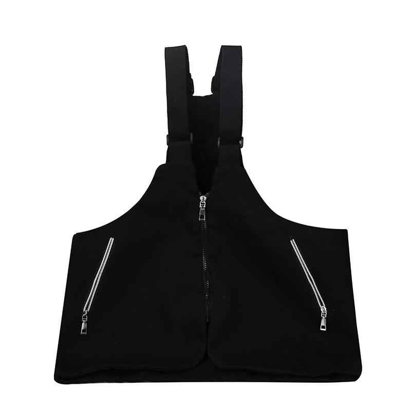 Men's Workwear Vest Backpack - Trendy Canvas Crossbody Bag for Outdoor Travel Hiking Ins Style