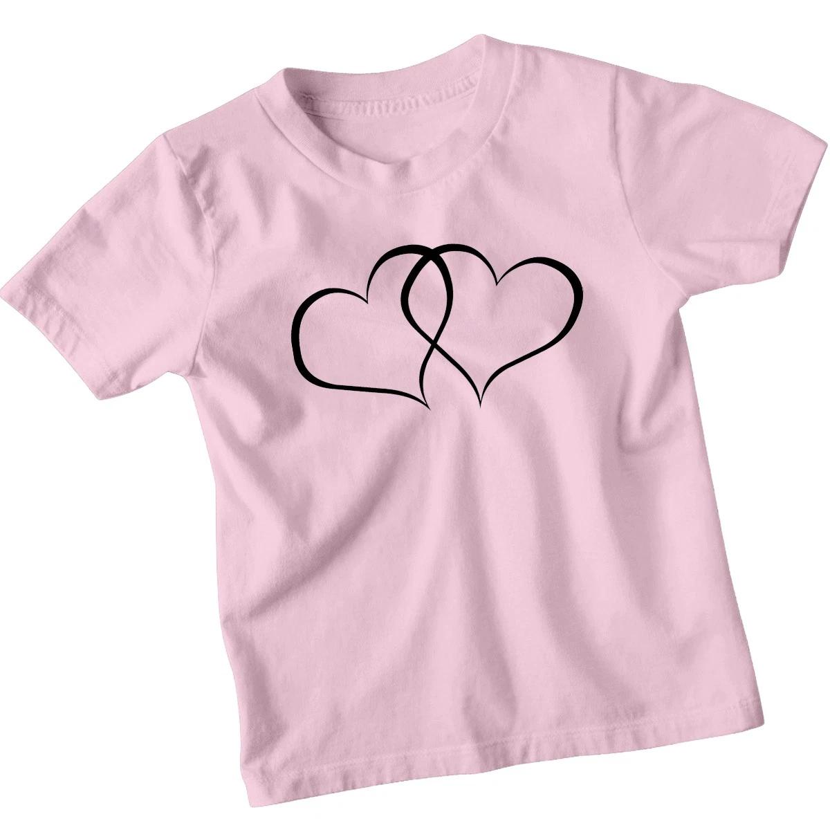 Intertwined Hearts Love Kids T-Shirt Unisex Graphic Symbol 100
