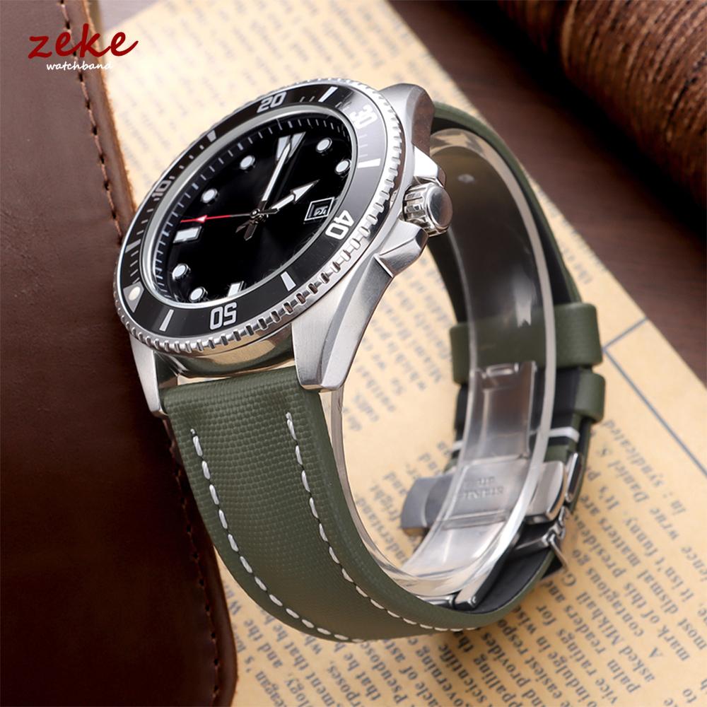 Waterproof Sailcloth Watch Band Butterfly Buckle Sailcloth Strap Quick Release 18/19/20/21/22mm Durable Nylon Bracelet Wristbelt
