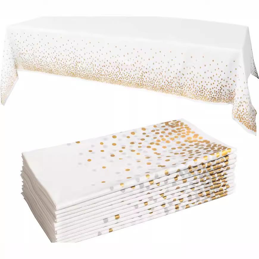 Small Dots PEVA Disposable Tablecloth - Waterproof and Thickened for Party Decoration