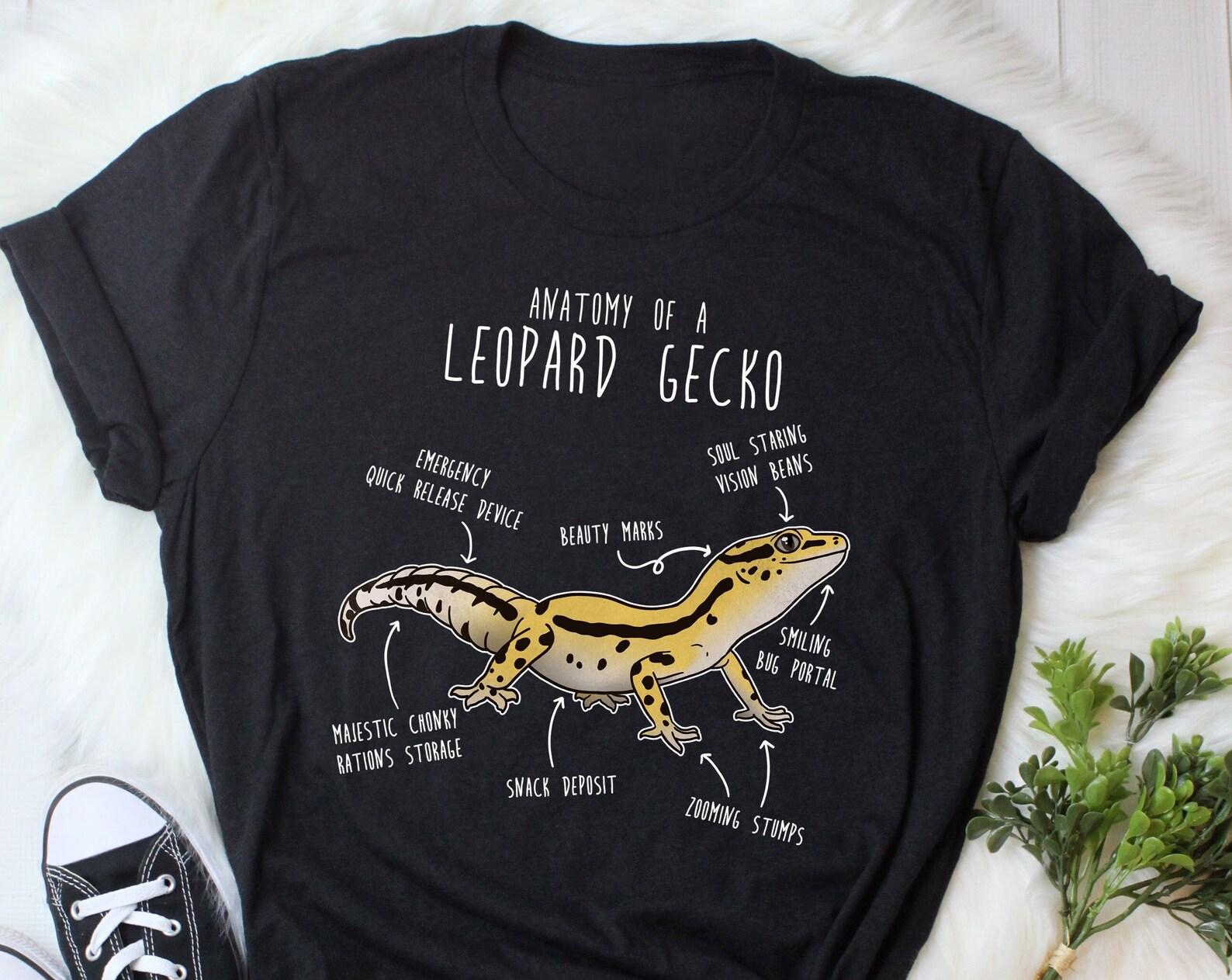 Stripe Leopard Gecko Shirt, , Tshirt, Pet Reptile Lover Gift, Funny Lizard T-Shirt, Cute, Anatomy, Lizard Mom Dad, Herpetologist 100