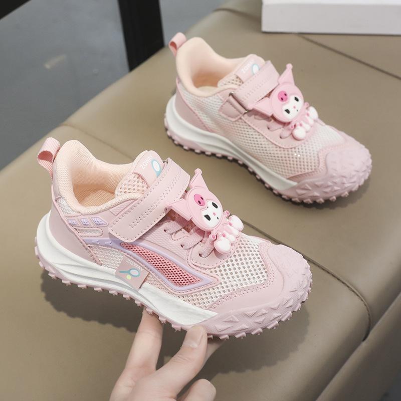 Kuromi children's shoes for girls2026New summer collection: lightweight, breathable mesh running shoes for girls with soft soles