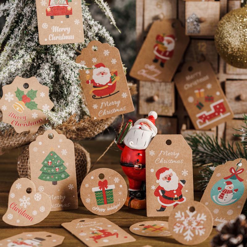 Thickened Santa Claus Christmas Hang Tags - Gift Decoration Cards