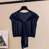 Thin Knitted Shawl Cloak Neck Wrap All-match Knitting Shawl  Clothes Decoration