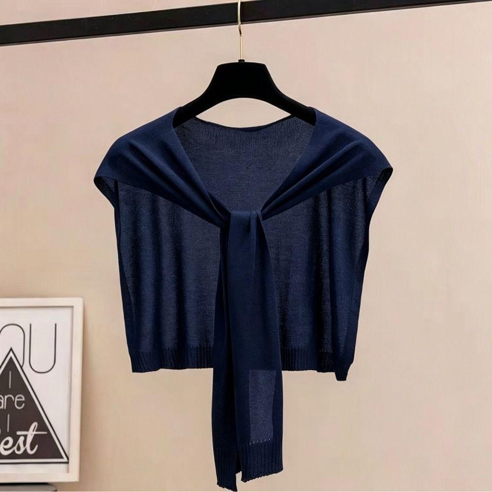 Thin Knitted Shawl Cloak Neck Wrap All-match Knitting Shawl Clothes Decoration