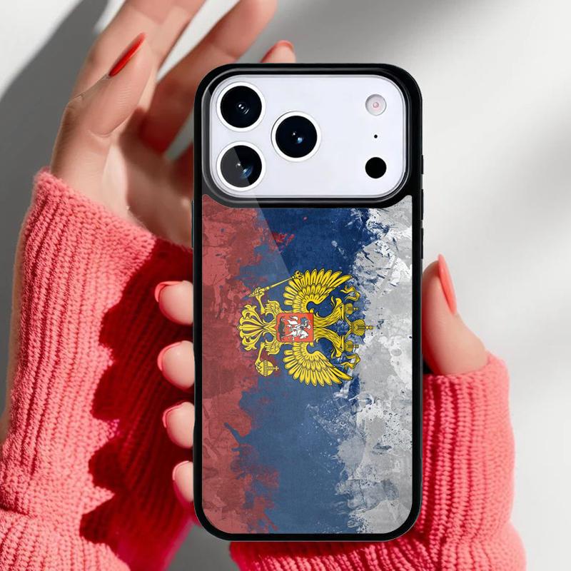 Russia Flag Phone Case for iPhone 17 Air 16e 15 14 13 Pro Max Back Cover for 12 11 Pro Coque