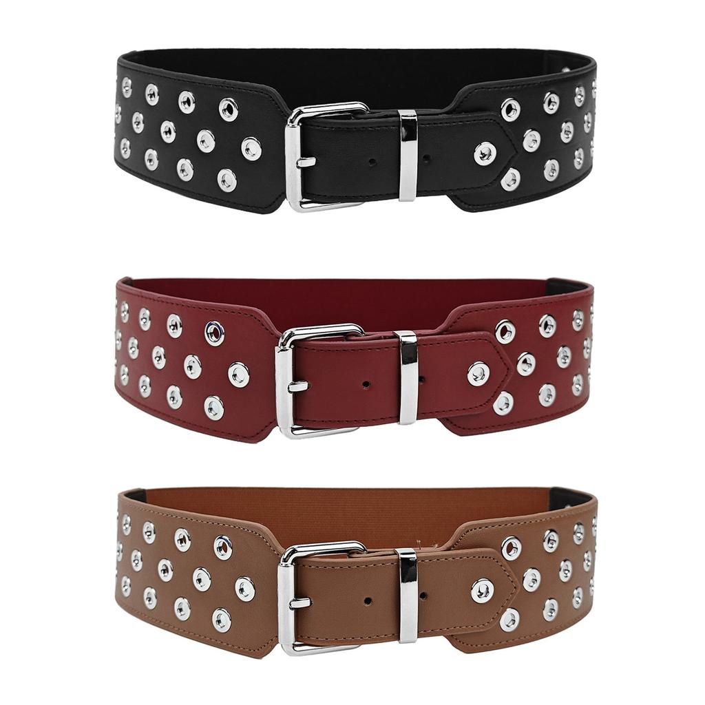 Vintage Punk Belt Eye-catching Decorative Pants Belt Fashionable Women's Coat Waistband Adjustable Waist Belt