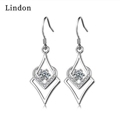 Lindon – boucles d'oreilles en alliage de cuivre et Zircon, boucles d'oreilles pendantes pour femmes, cadeaux de fête de mariage
