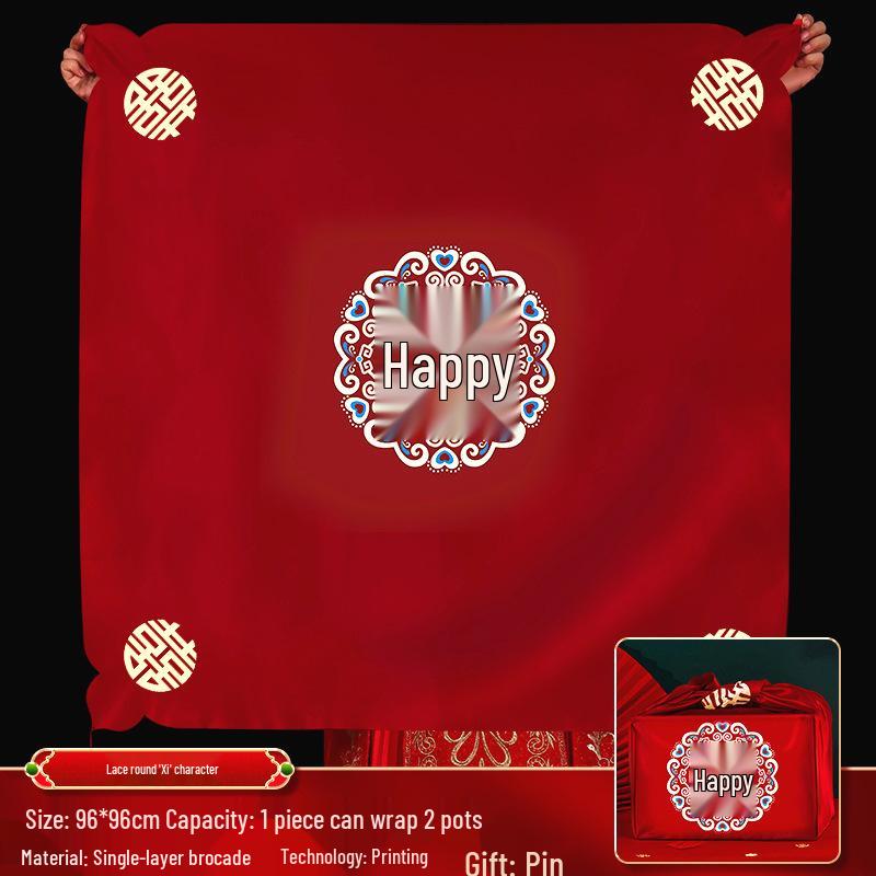 Large Red Wedding Gift Wrap Cloth for Bride s Dowry No specifications