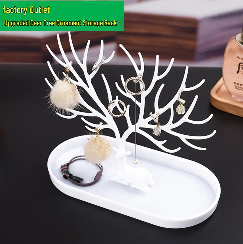 Deer Tree Shaped Jewelry Storage Rack for Earrings & Necklaces