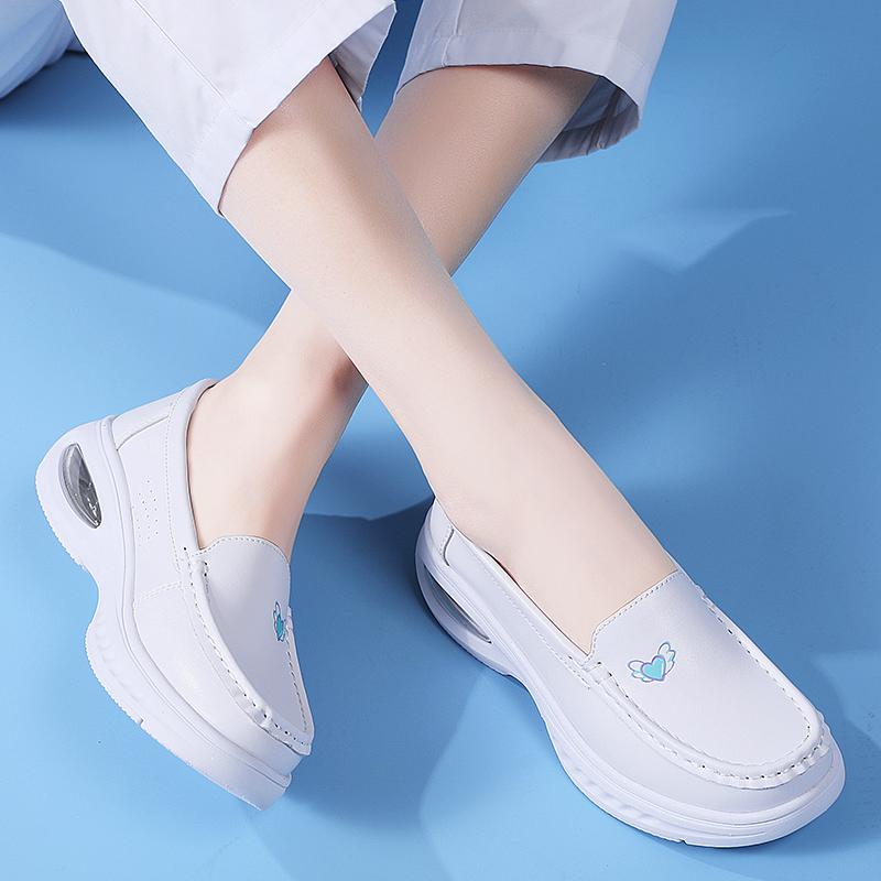 Women’s Moccasins Loafers Leather Driving Comfort Flats Casual Slip On Walking Shoes Nurse Shoes