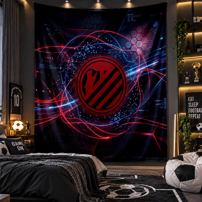 Wall Hanging Tapestry Atletico Madrid Print Cloth for Living Room Bedroom Home Decor
