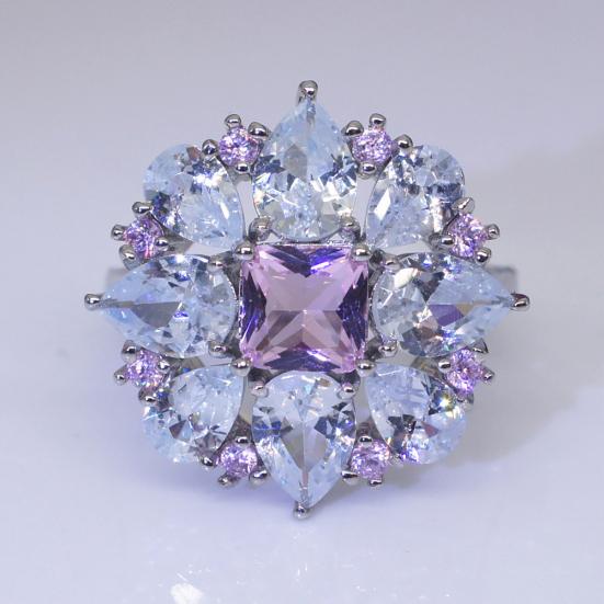 Bijuterii Femei Inel de logodnă de nuntă cu flori cu zirconiu fermecător