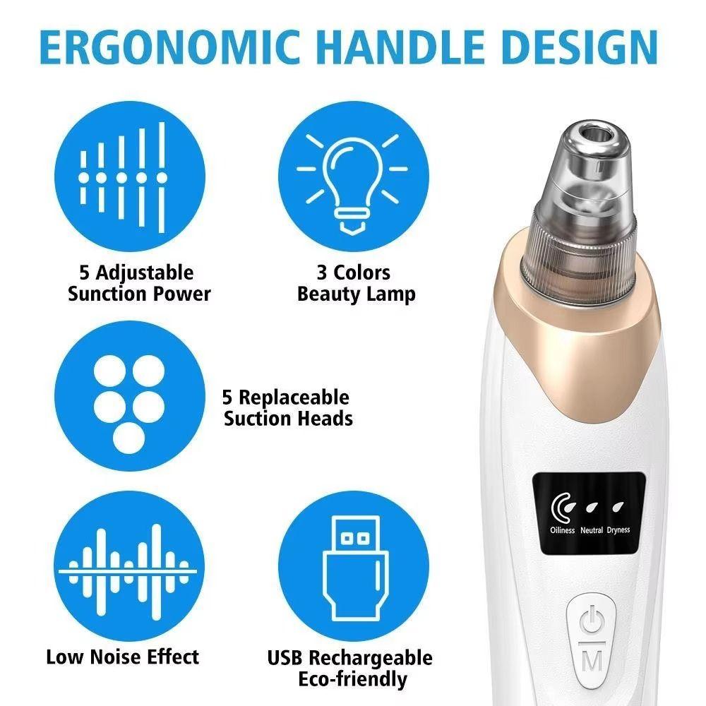3 Suction Mode Electric Blackhead Remover Deep Cleansing Face Cleansing Machine  Dead Skin Removal