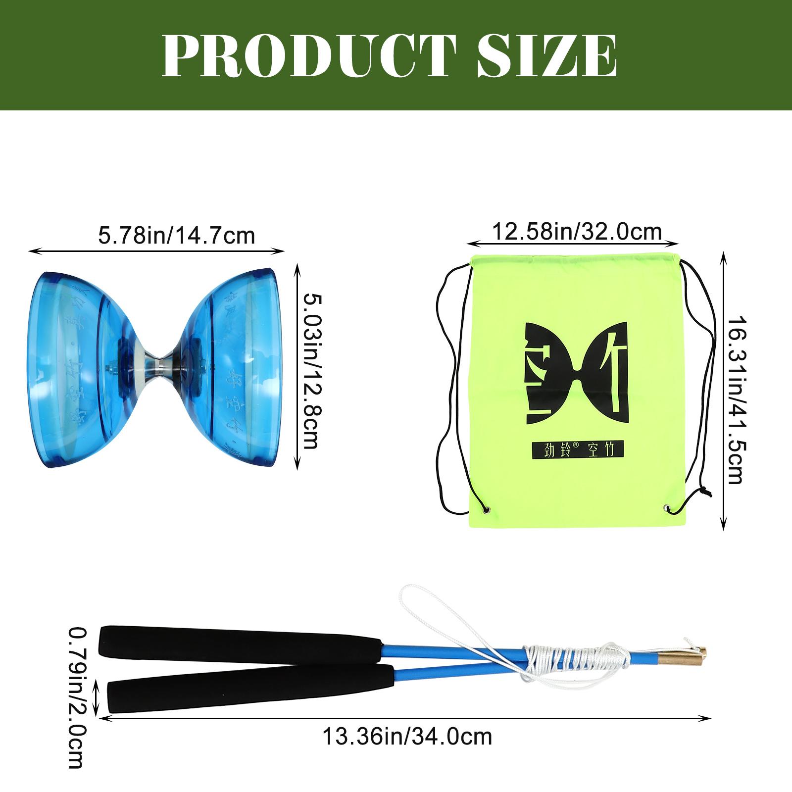 Yoyo TPU Diabolo Juggling Kids Toys Traditional Blue for Triple Bearing  Yo-yos Kids Traditional Chinese Toy Toddlers TPU Yoyo