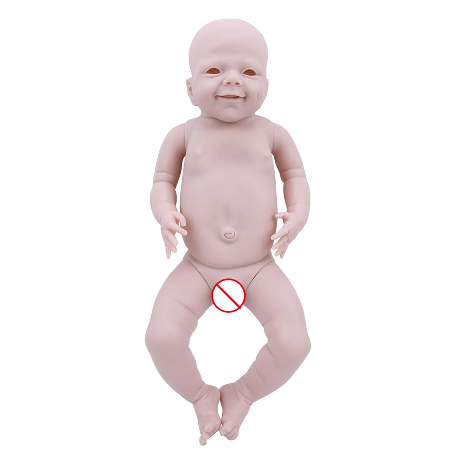 

22-дюймовая кукла-реборн из ПВХ с полным телом, мягкая, неокрашенная, незаконченная, кукольная игрушка, аксессуар(Девушка с закрытыми глазами