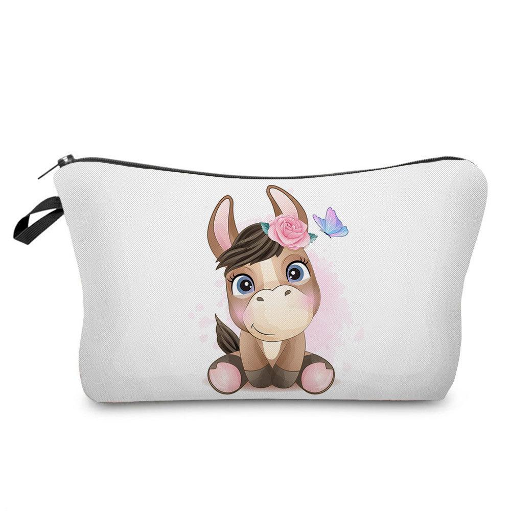 Women Animal Print Cosmetic Bag Toiletries Organize Travel Storage Case 6763