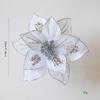 Holiday Decorations 25cm Glitter Sequins Cloth Flowers for Christmas Trees Wreaths Garland Projects and Festive Displays