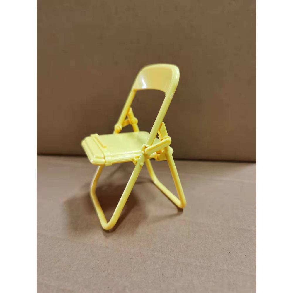 Creative Small Chair Mobile Phone Desktop Bracket, Macaron Stool Foldable Mobile Phone Chair Bracket