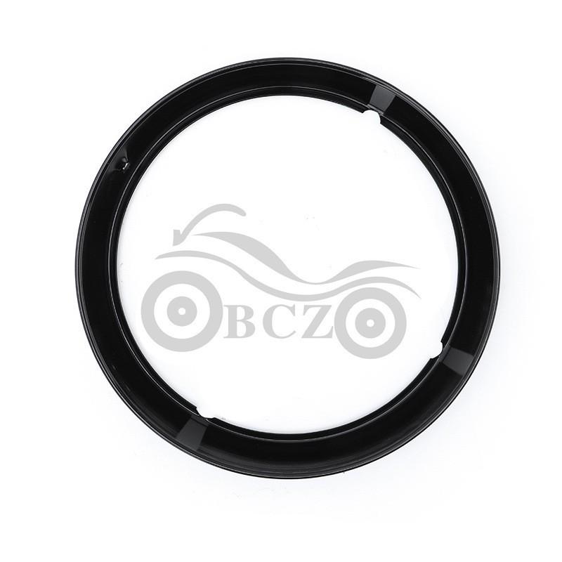 Harley-Davidson Road King Custom Headlight Cover Shell With Chrome Ring 7 Inch Black ABS Plastic