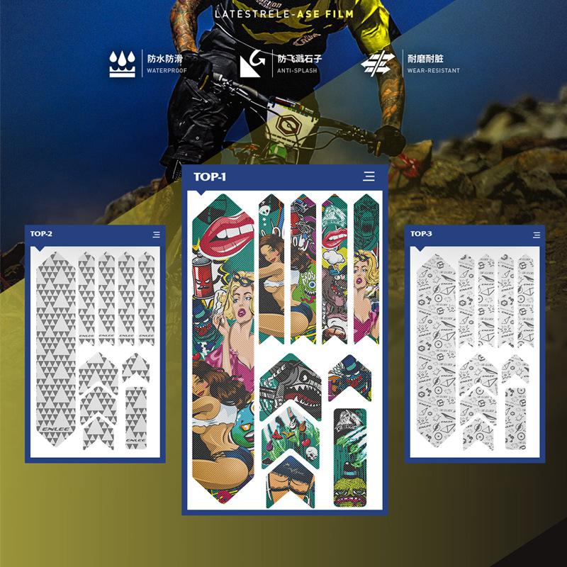 Enlee Mountain Bike Sticker Holder Scratch Resistant Scratch Resistant Waterproof Protective Film 3M Film Rhino Leather