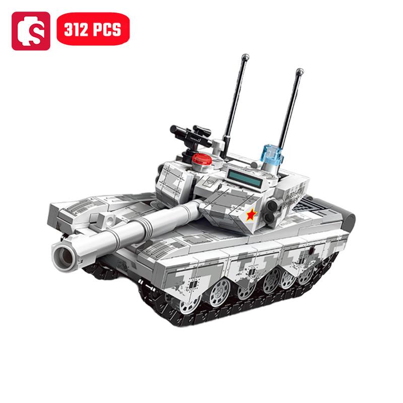 Non-Toxic Sembo Military Series Main Battled Tank Assemblage Building Blocks Moc Chariot Model Bricks Ornaments Car Toys Diy Birthday Gift