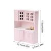 Realistic Miniature Kitchen Cabinet 1/12 Dollhouses Wood Furniture for Craft Model Project Decoration Room Scene Display