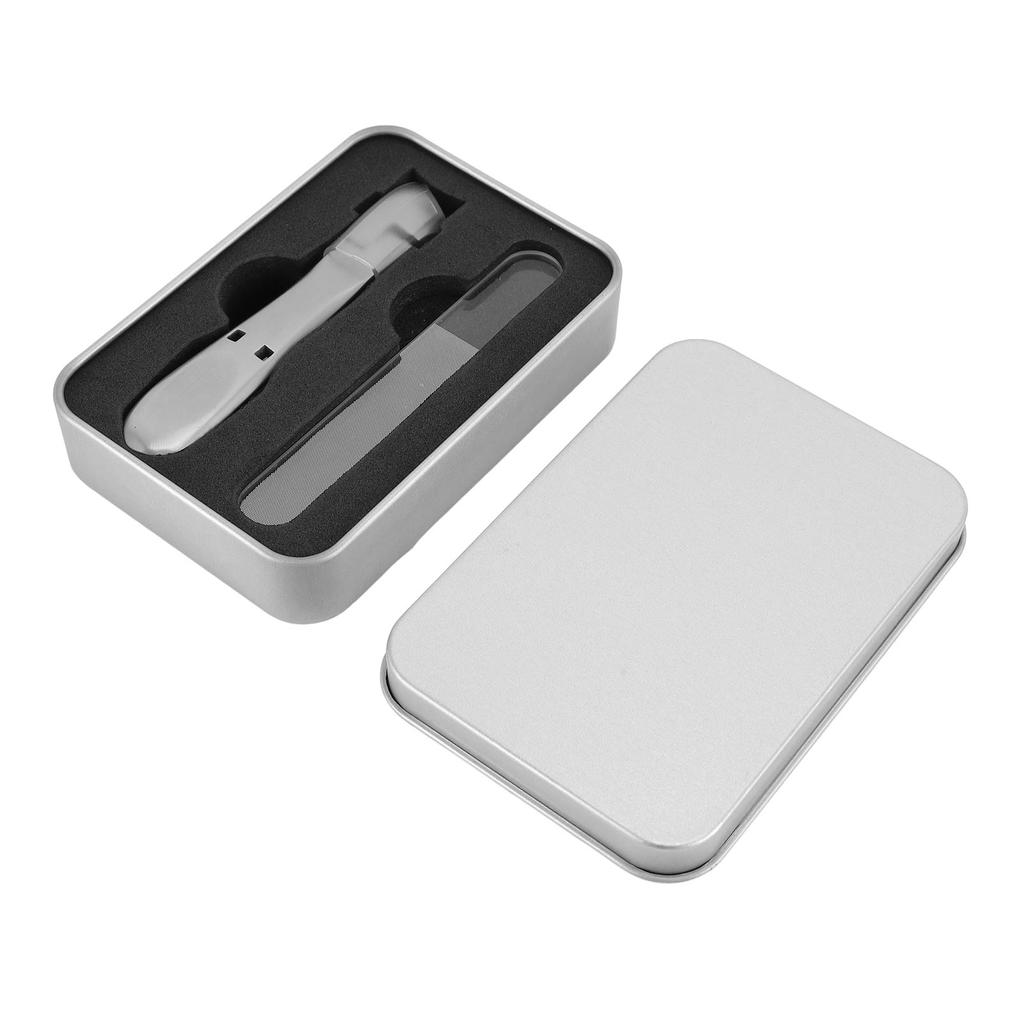 Slanted Edge Stainless Steel Nail Clipper Wide Jaw Opening Large Nail Cutter with Nail File for Thick Nails Silver