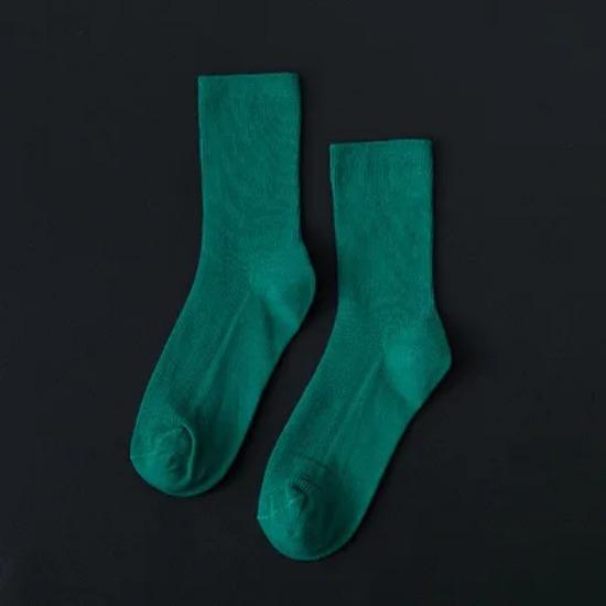 Harajuku Mode Damen Baumwollsocken Locker Gestapelt Leuchtend Neon Rosa Grün Bunt Lang Einfarbig Weich Fluoreszierend Socken