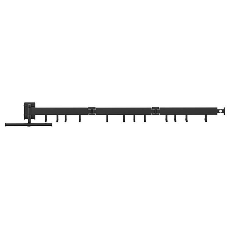 2025+ Wall Mounted Clothes Drying Rack,3-Pole ,Retractable Clothes Drying Rack for Laundry,24 Hooks China Mainland