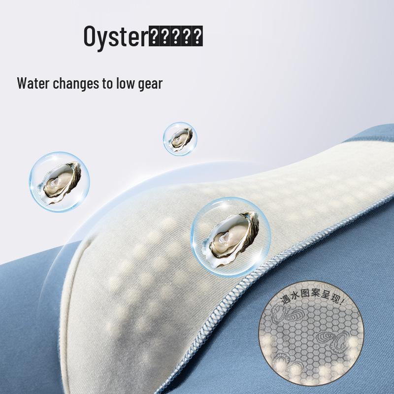 Men's Oyster Antibacterial Breathable Knitted Mid-Waist Massage Underwear.