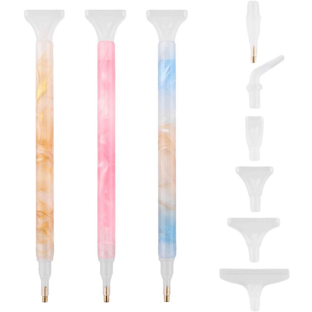 Replacement Pen Heads 5D Diamond Painting Pen Embroidery with 6Pcs Multifunctional Tips 5D Diamond Painting Tool DIY Craft