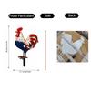 2D Flat Rooster Garden Stake Outdoor Yard Decoration Metal Lawn Ornament for Patio Lawn and Garden