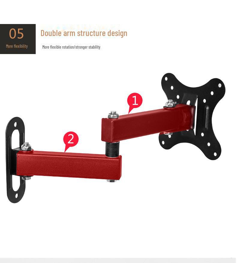 Wall-Mounted Telescopic Monitor Bracket for 14-24 Inch Screens