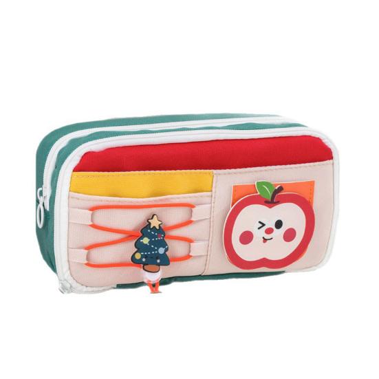 

Cheese Shape Pencil Case for Students Large Capacity Stationery Bag for Middle Elementary School Multi-Functional Unique Back-to-School Gift D